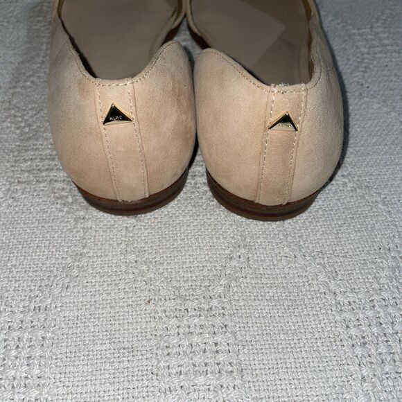 Aldo Women’s Dressy Flats Size 8 M Beige Leather Going Out Party Fun NWOB - Picture 10 of 12